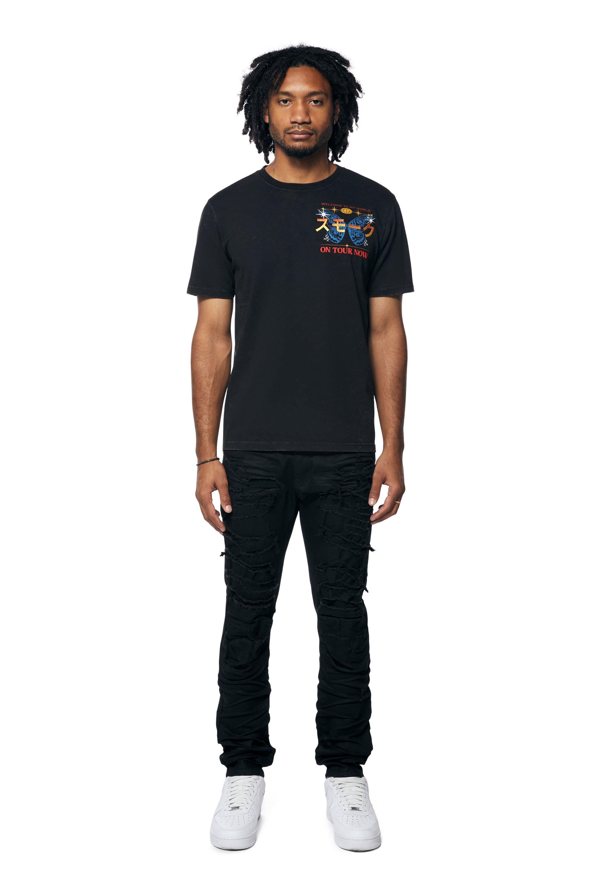 Smoke Rise Men's Tour Graphic Tee - Black/Grey